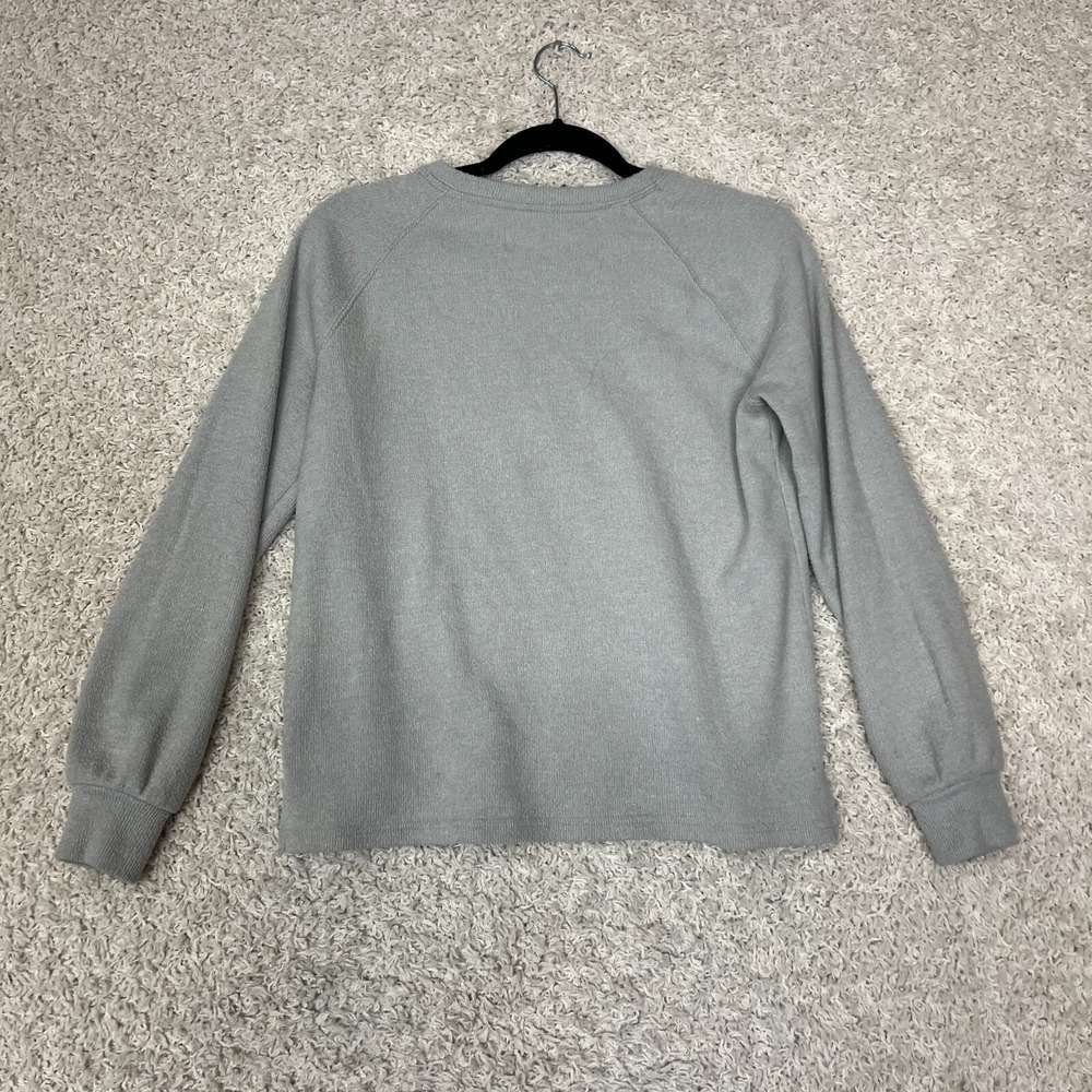 Abercrombie & Fitch Sweater Womens Medium Pullover Gray V Neck Cozy Lounge - Picture 5 of 8